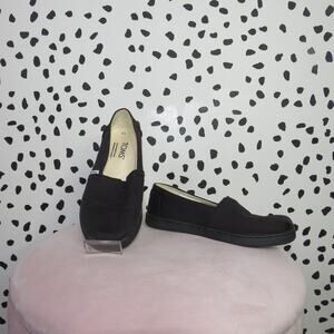 Toms Black Classic Canvas Kids Slip On Shoes